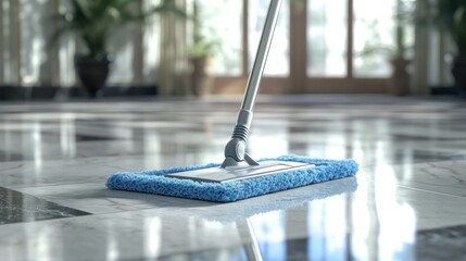 Cleanliness and Shine: A Gleaming Floor After Mopping