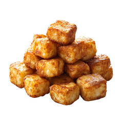 Pile of golden brown potato chips