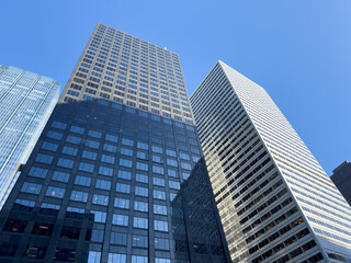Obraz premium View from the Chicago River of some Chicago skyscrapers