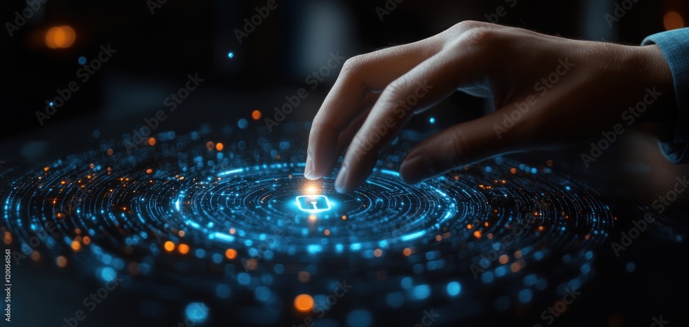 Aufkleber cybersecurity protection business professional using digital lock for data privacy and financial sec