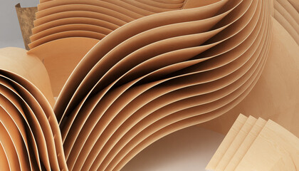 Ondas abstractas de madera. © Guillermo