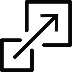 Scalable icon. Scalability outline symbol. Resize, enlarge, full screen, maximize concept. Vector illustration