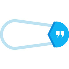 Blue quotes box vector