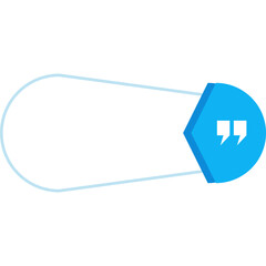 Blue quotes box vector