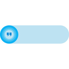 Blue quotes box vector