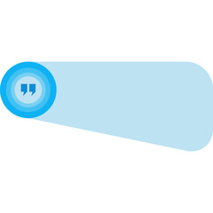 Blue quotes box vector