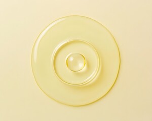 Single Droplet in Concentric Pools of Viscous Liquid