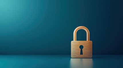 Fototapeta premium Stylish Gold Padlock on a Modern Background