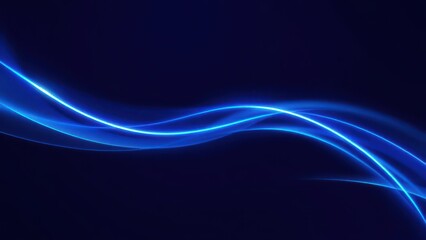 a blue wave of light on a black background