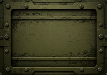 Khaki-colored military metal texture, ideal for creating banners, wallpapers, or army-inspired designs with a grunge aesthetic.