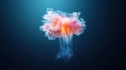 Colorful Abstract Smoke on Dark Background