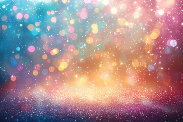 Fototapeta premium Abstract Bokeh Effect with Glittering Lights for Magical Christmas Celebration