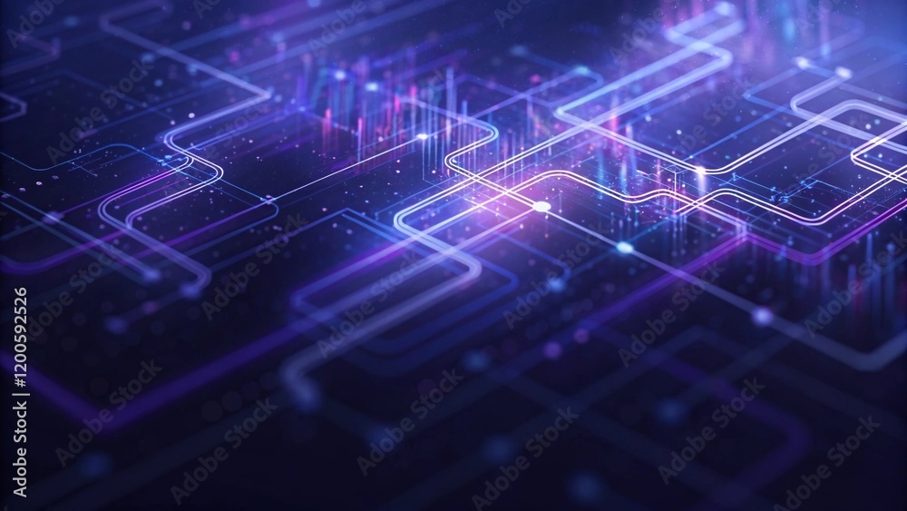 Wall mural network connection, big data visualisation. abstract digital background. technology backdrop.