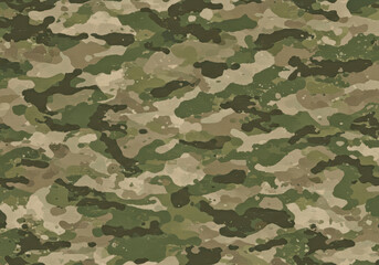 Close-up of fabric texture featuring military camouflage pattern, ideal background for military or tactical themes