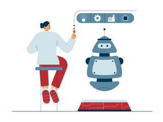 Smart industry. Industry illustration. Flat vector illustration