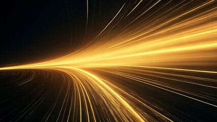 Golden Speed: Abstract streaks of golden light radiate outward, creating a dynamic sense of motion and speed. Perfect for technology, transportation, or futuristic themes. 