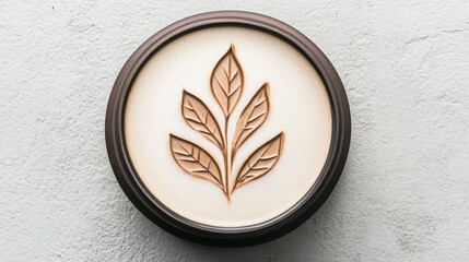 Elegant Leaf Design in Circular Wall Decor for Natural Aesthetic