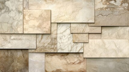 Fototapeta premium Abstract Beige Stone Tile Wall Texture Background
