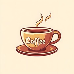 Obraz premium the logo of a coffee shop