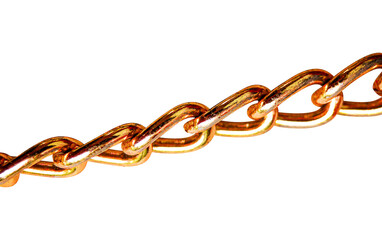 gold chain link isolated