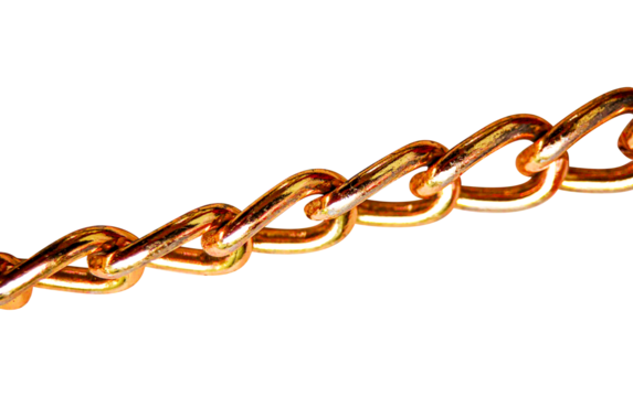 gold chain link isolated