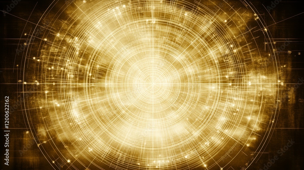 Poster Abstract Golden Network Data Visualization Design