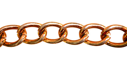 Fototapeta premium gold chain on white background isolated