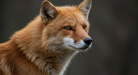 Fototapeta premium Red Fox Portrait Wildlife Nature Animal Mammal Fur Closeup Wild Animal Forest Outdoors Photography