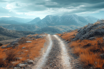 Rugged Outback Track with Distant Horizons, Offering Challenging Terrain for Adventure Seekers