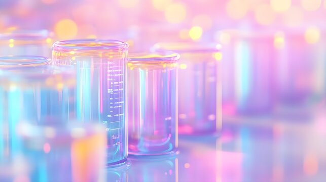 pastel glass beaker science background - pastel colors