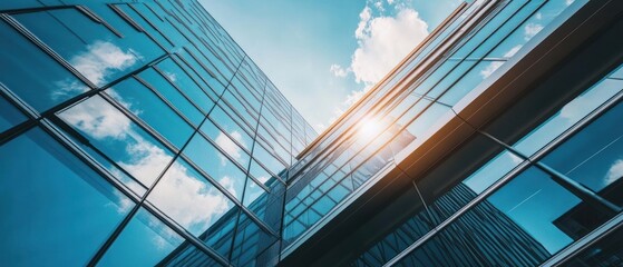 Modern Glass Skyscrapers Reaching for the Sky