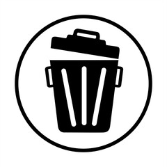 Bin, rubbish can icon. Trash can vector illustration. Web icon, delete button. Delete symbol flat style computer on white background