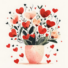 Beautiful Vase of Colorful Flowers Displaying Vibrant Petals and Lush Greenery in a Bright Sunlit Room Creating a Cheerful and Inviting Atmosphere