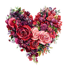 Beautiful Heart Shape Created Using A Variety Of Colorful Flowers Symbolizing Love Romance And Nature In A Bright And Cheerful Setting Outdoors
