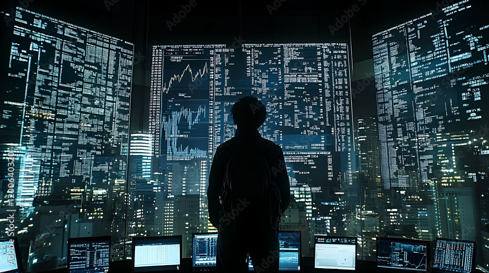Poster coder night city data center monitoring