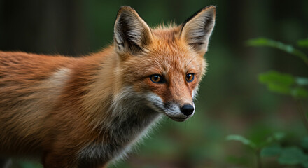 Fototapeta premium Red Fox Portrait Wildlife Nature Animal Fur Forest Mammal