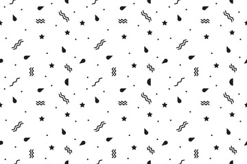 Black White Minimalistic Seamless Pattern
