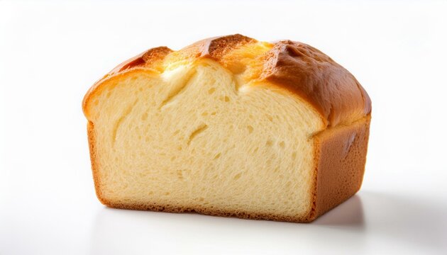 Golden-crusted loaf of bread, sliced.