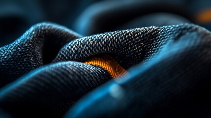 Abstract Denim Texture: A Close-Up Study of Blue Jean Fabric