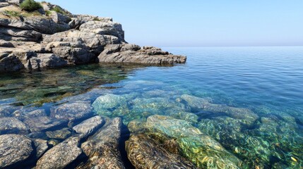 Clear Water and Rocky Coast