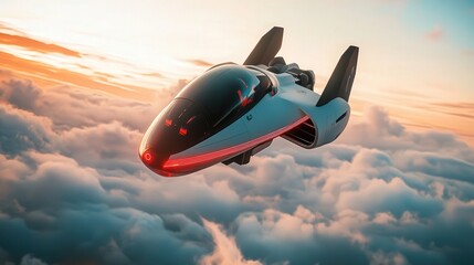 Fototapeta premium A futuristic concept of a personal jetpack, showcasing its potential for individual mobility