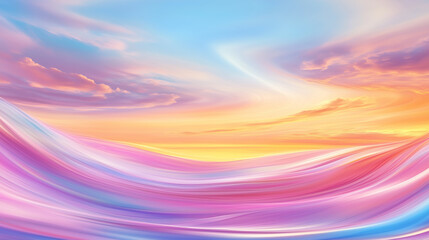 Obraz premium Abstract Sky and Flowing Colors: Dreamy Landscape