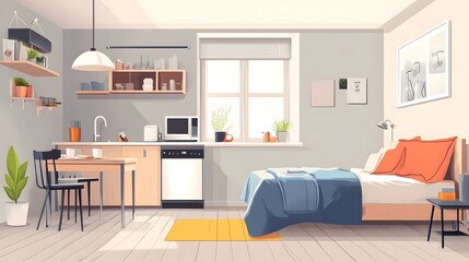 Fototapeta premium bedroom layout design