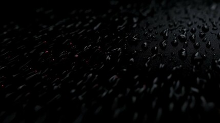 Fototapeta premium Water Drops on a Dark Surface