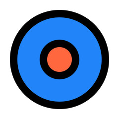 Record Stop Disk icon vector illustration style