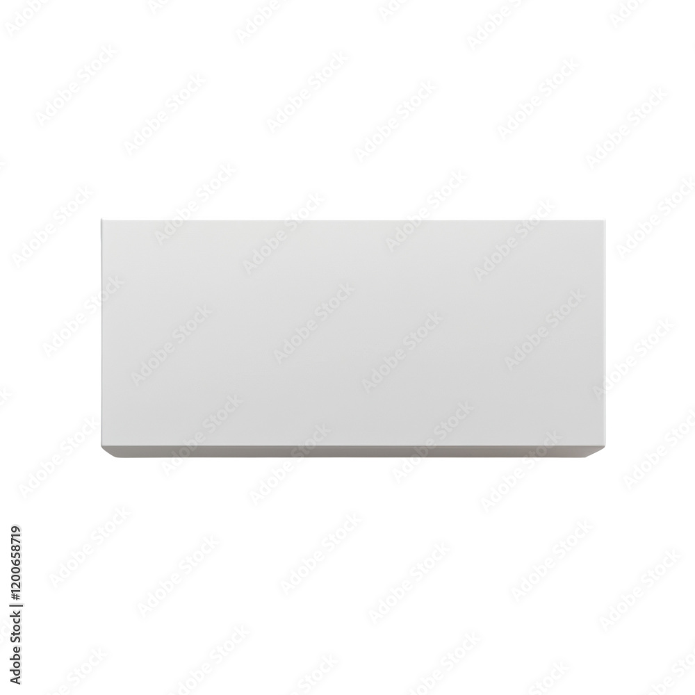 Aufkleber a clean image showing a simple, blank, white rectangular box on a white background, ideal for produc