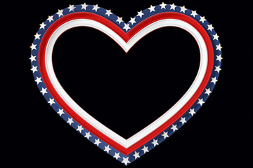 Usa flag love, american flag heart
