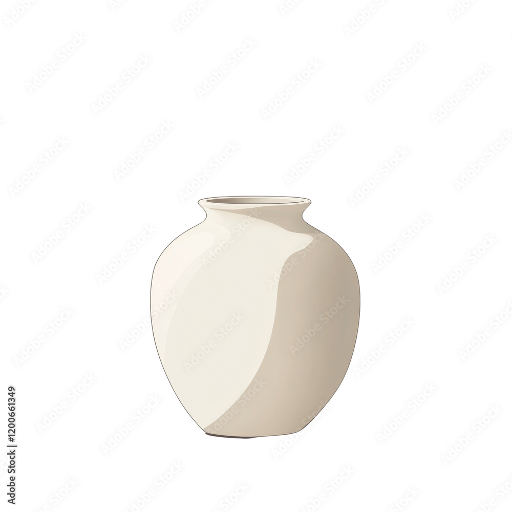 Poster the image shows a solitary white ceramic vase positioned against a muted background, emphasizing its