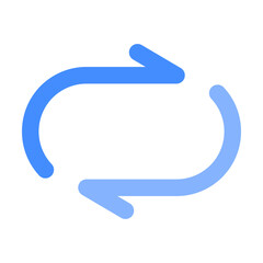 Vector flat style illustration of the music repeat icon isolated on white background