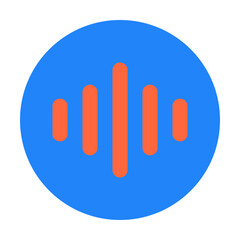 Obraz premium Voice wave icon vector illustration style